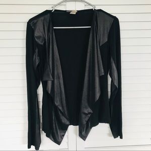 Black Long Sleeve Open Cardigan Size M